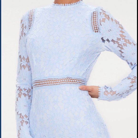 PRETTYLITTLETHING ⭐️NWT⭐️ Lace Midi Dress size 6 - Picture 2 of 12
